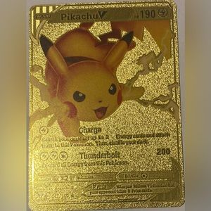 Gold foil pikachu V